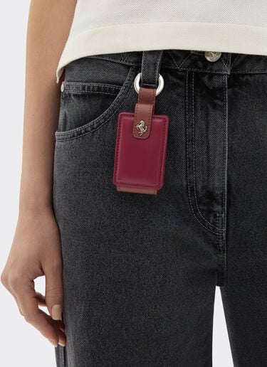 Ferrari Leather keyring for Amuleto key Maison Red 50409f