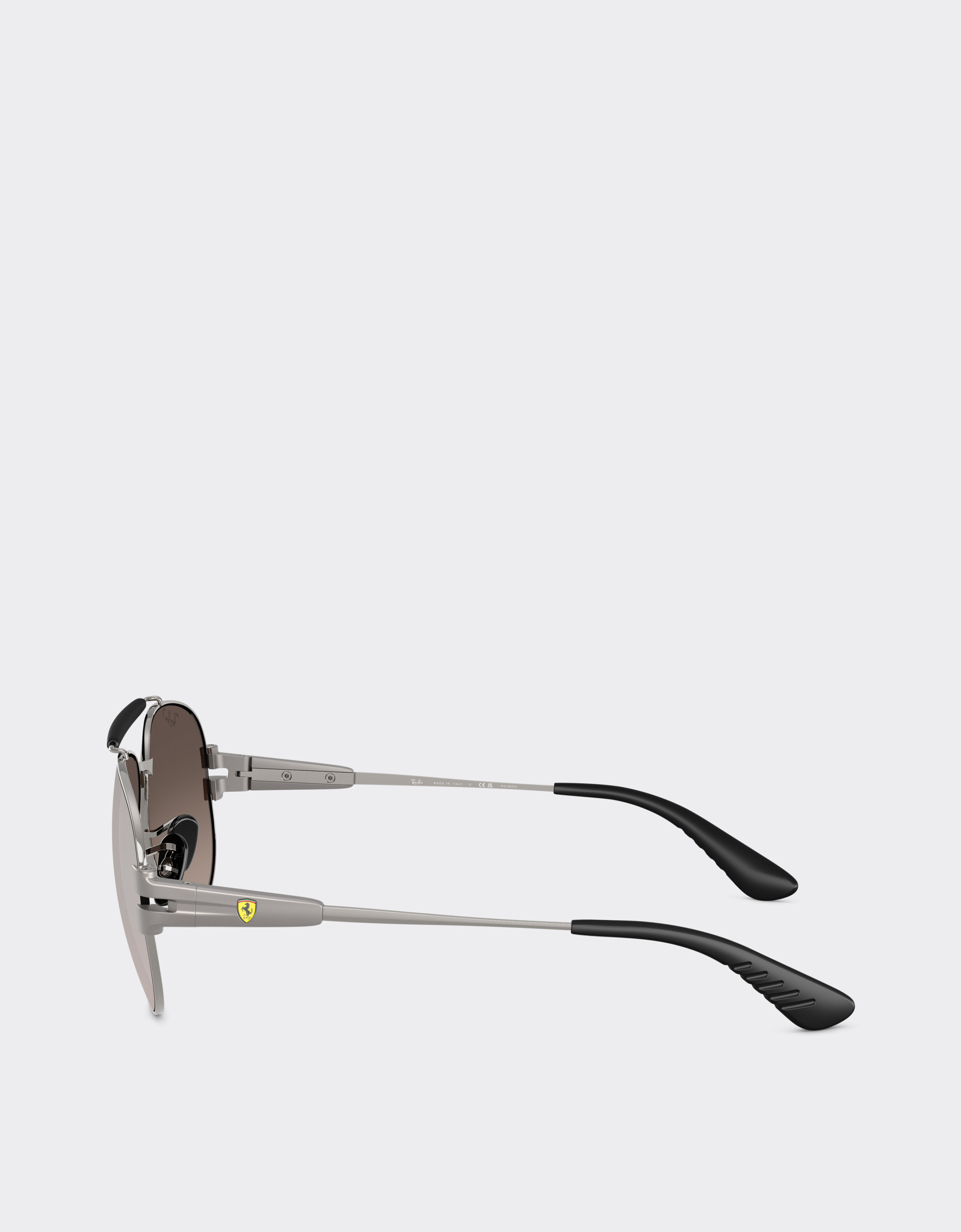 Ferrari Ray-Ban for Scuderia Ferrari RB3762M in gunmetal grey metal with polarised gradient grey lenses Ingrid LA016f