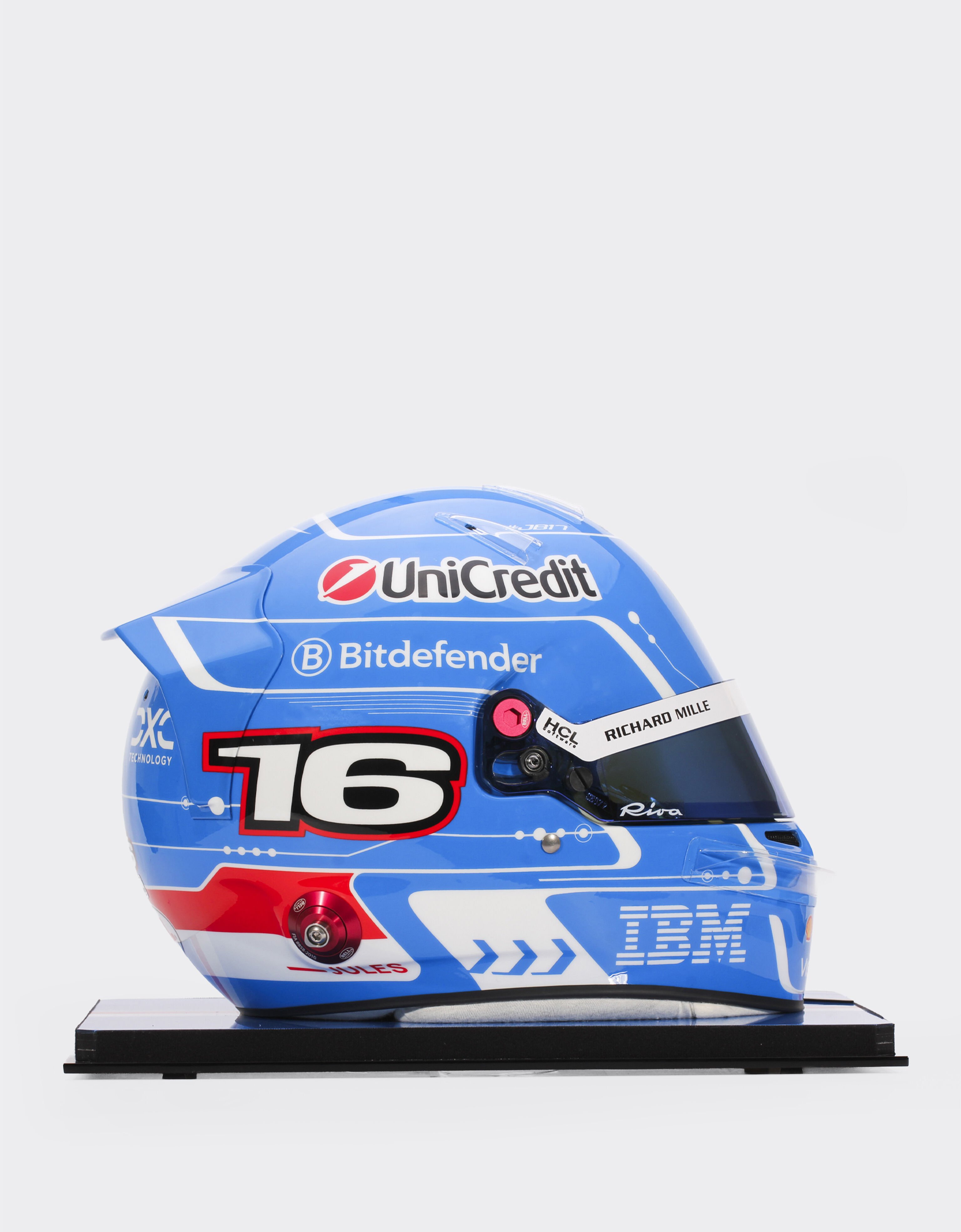 Ferrari Charles Leclerc Miami 2025 Special Edition helmet in 1:1 scale MULTICOLOUR LA076f