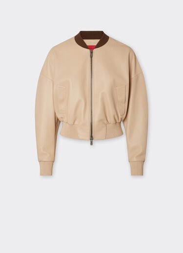 Bomber jacket in nappa and suede Ferrari Bomber jacket in nappa and suede Chalk 22659f