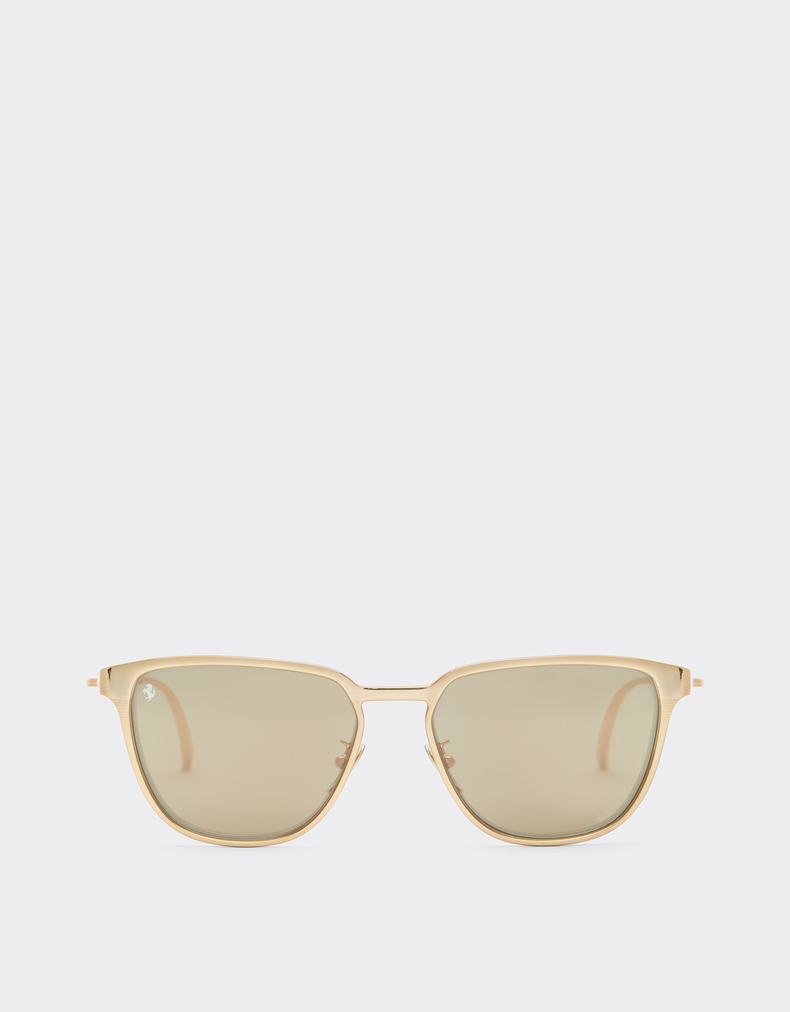 Ferrari Ferrari sunglasses in gold-colored metal with gold mirrored lenses Oro LA0LCf