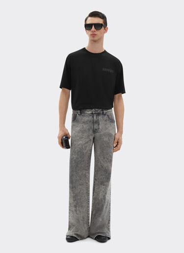 Ferrari Camiseta de algodón con logotipo Ferrari Negro 21163f