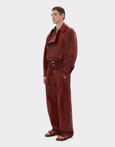 Ferrari Waxed leather blouson Fired Brick 51439f