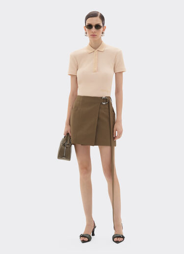 Ferrari Piquet polo shirt with embroidered Ferrari logo Powder Pink 50104f