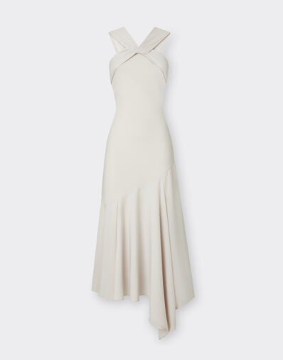 Ferrari Midi dress in recycled satin Ecru 21794f