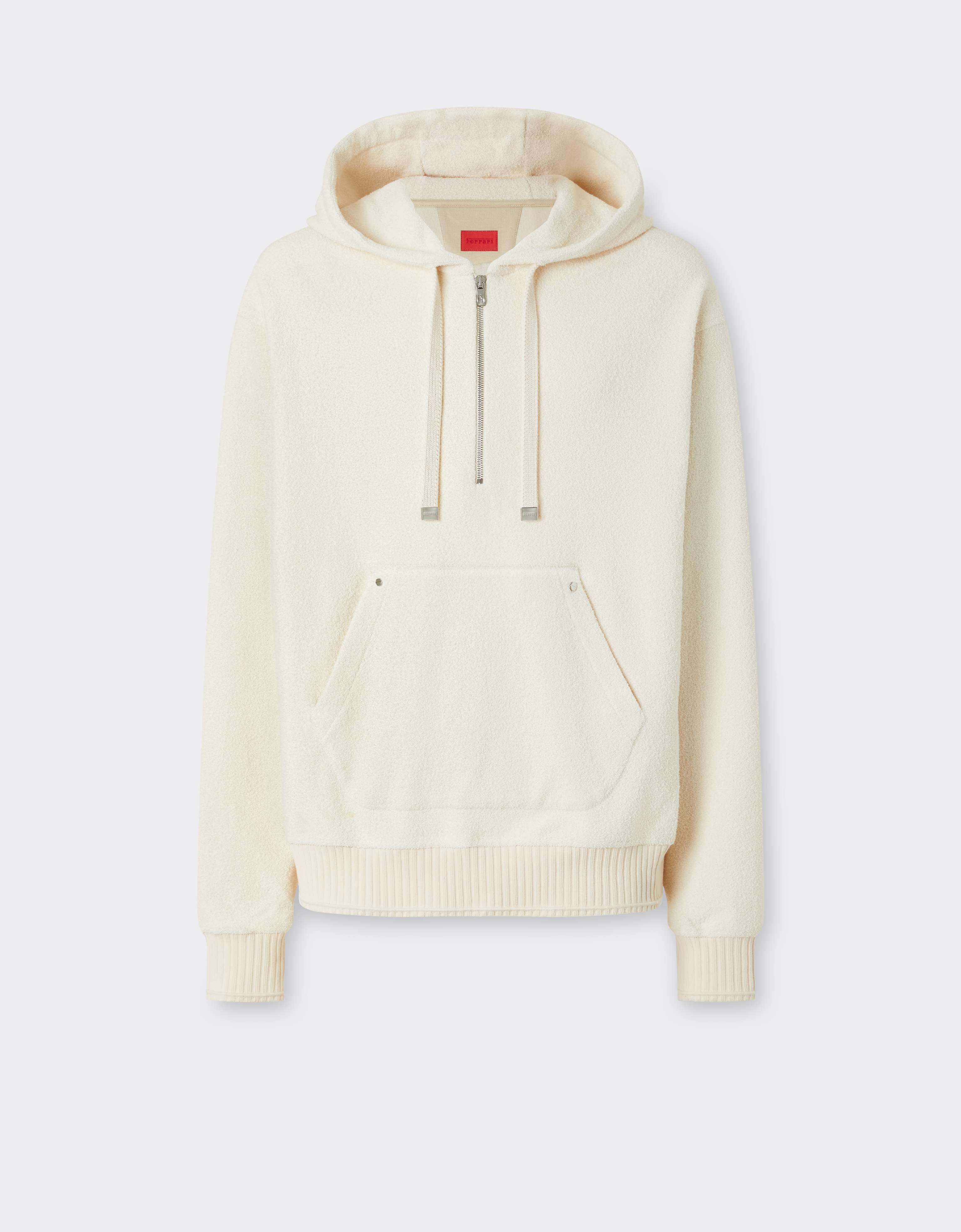 Bouclé Terry Hooded Sweatshirt Ferrari Bouclé Terry Hooded Sweatshirt Avorio CJMSW0037JCO0054f