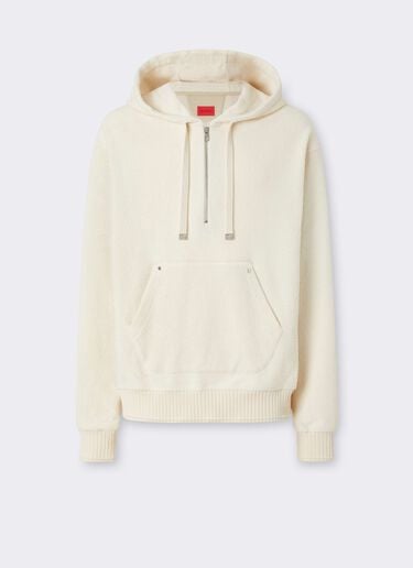 Bouclé Terry Hooded Sweatshirt Ferrari Bouclé Terry Hooded Sweatshirt Avorio CJMSW0037JCO0054f