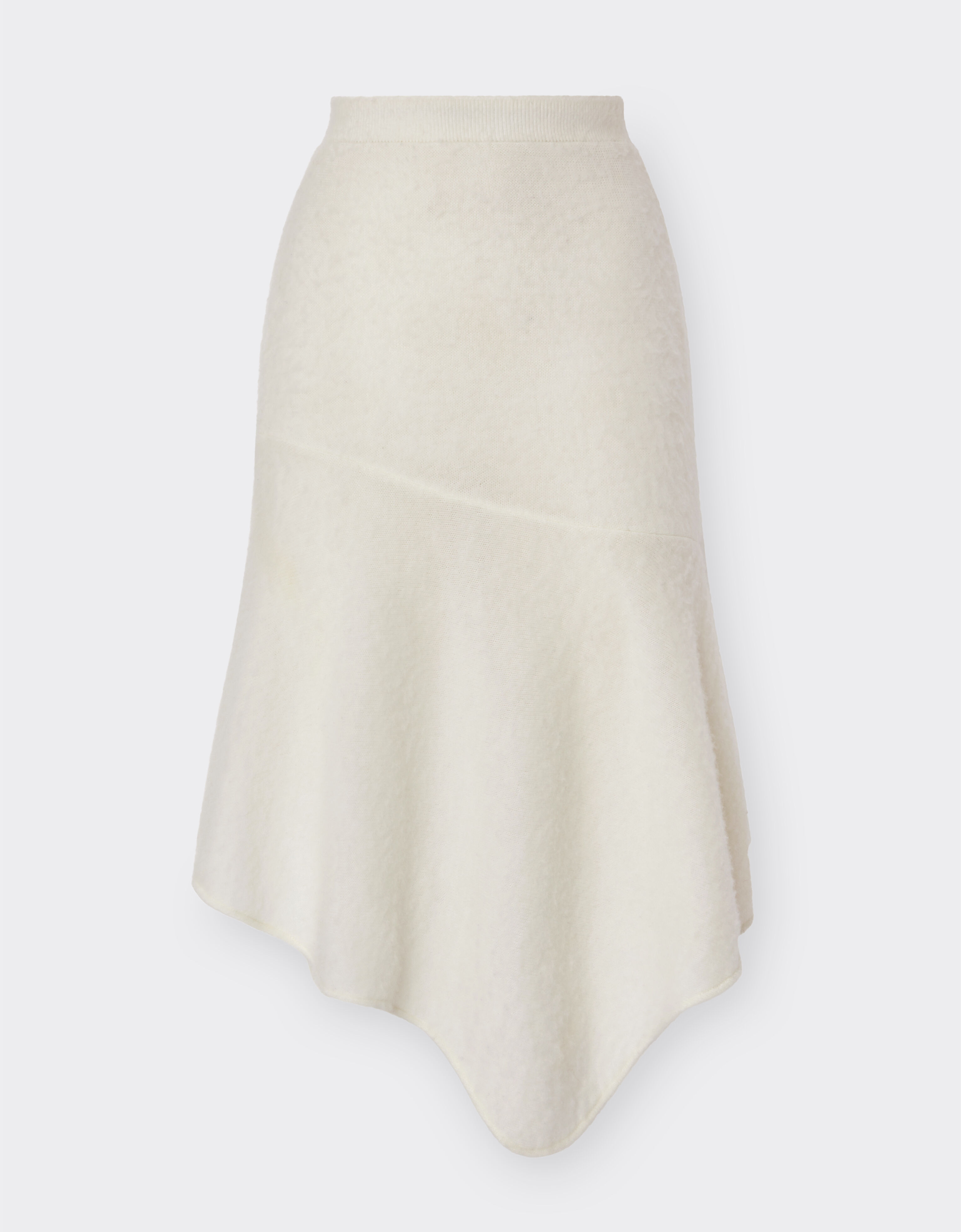 Ferrari Wool midi skirt with ruffles Ivory 21047f