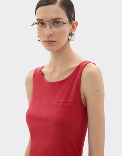 Ferrari Cotton tank top with Ferrari logo Maison Red 50848f