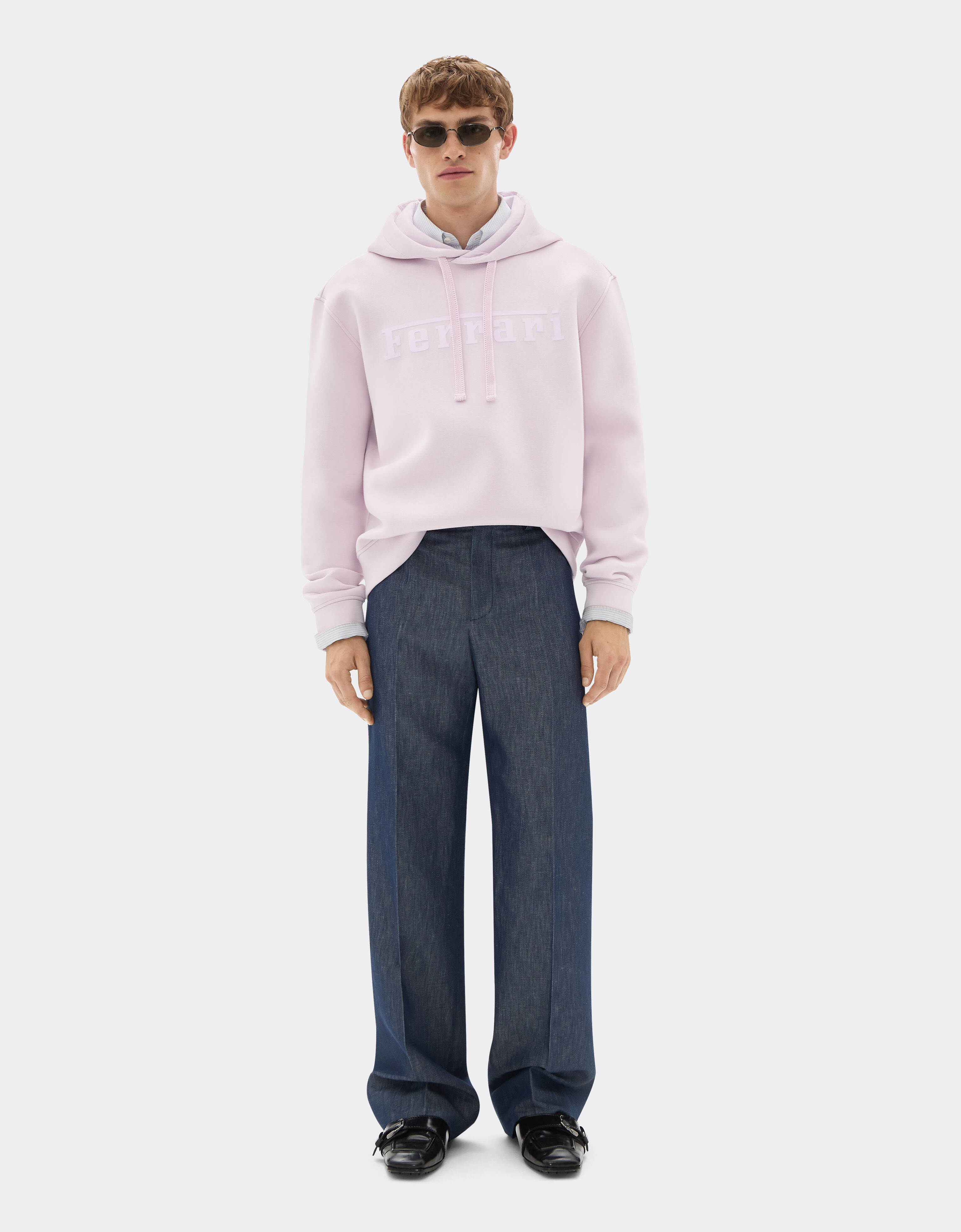Ferrari Hooded sweatshirt in scuba Wisteria 49280f