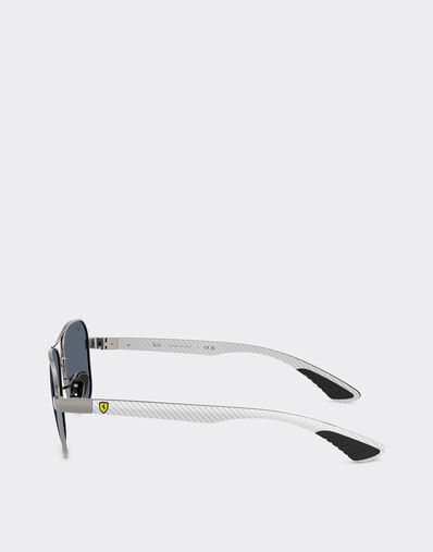 Ferrari Ray-Ban for Scuderia Ferrari RB8336M in gunmetal grey metal and light carbon fibre with dark grey lenses Ingrid LA02Cf