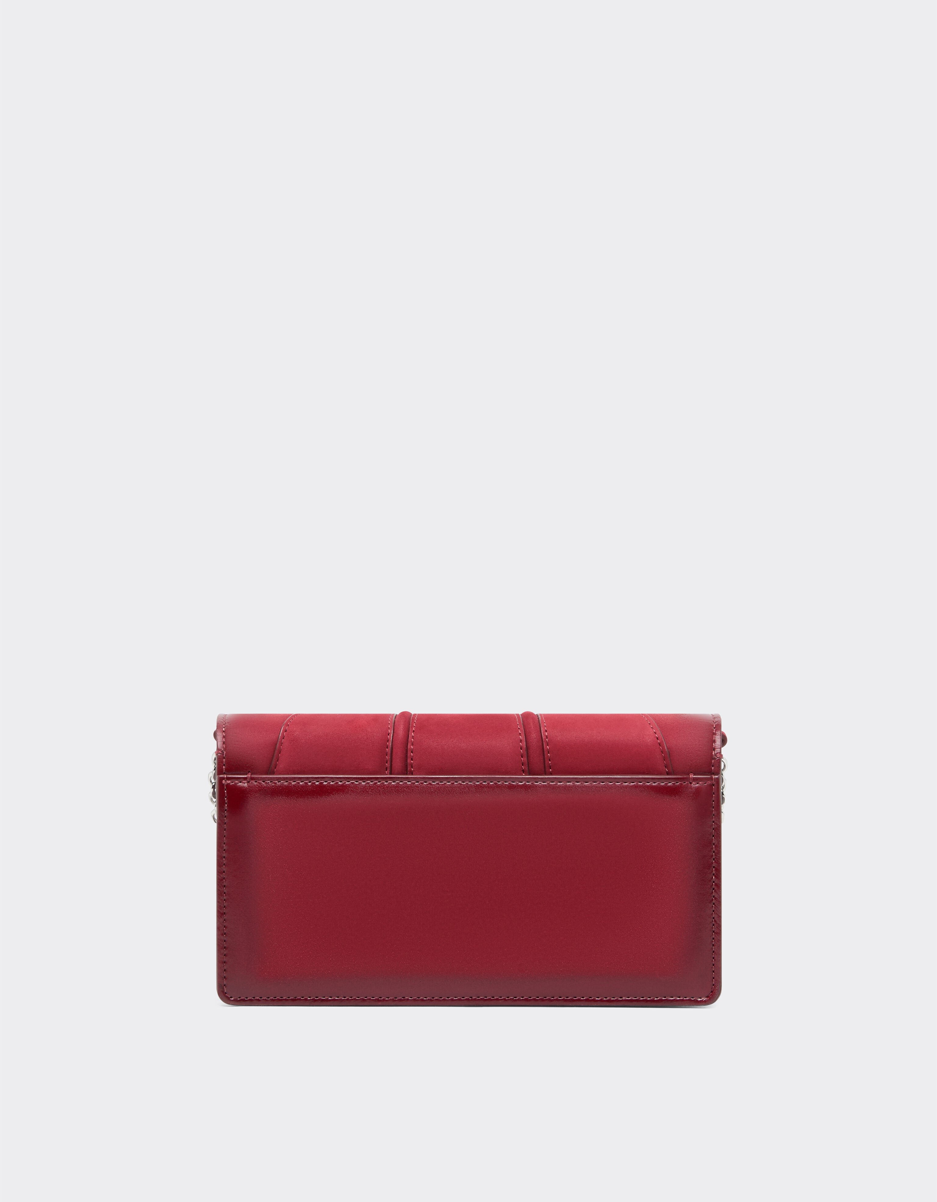 Ferrari GT Geldbörse aus meliertem Nubukleder mit Kettenriemen Ferrari Ferrari GT Geldbörse aus meliertem Nubukleder mit Kettenriemen Rot Maison 50395f