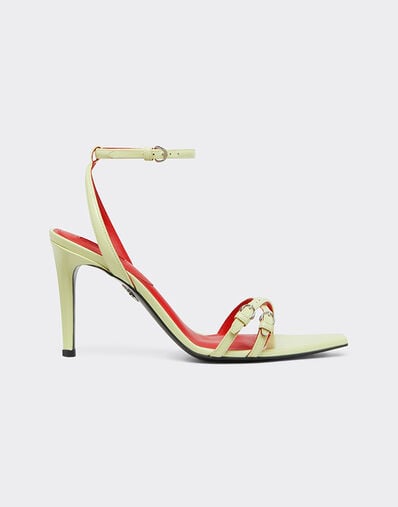 Glossy leather sandals Ferrari Glossy leather sandals Iris Yellow 50374f