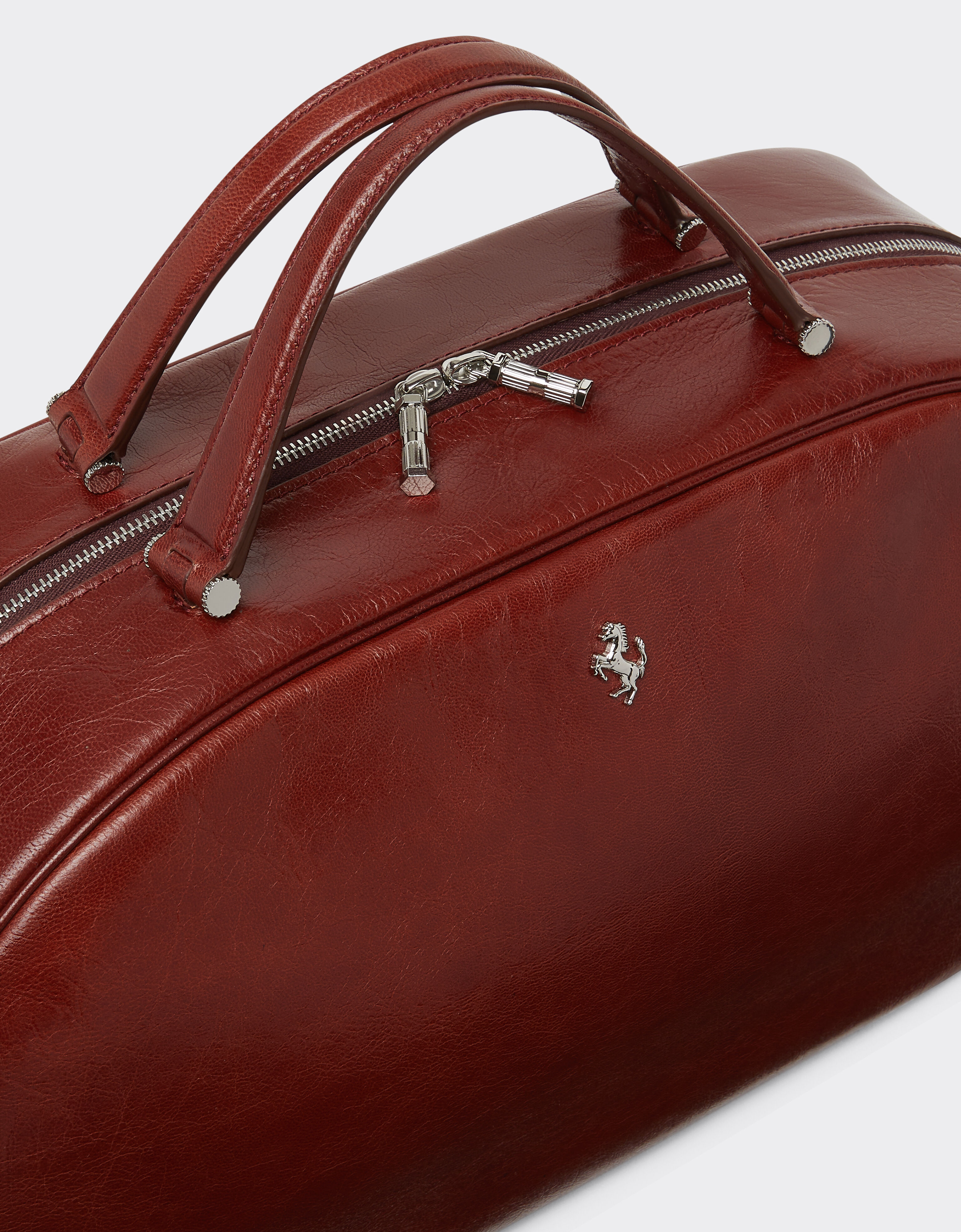 Ferrari Le sac de sport Ferrari Dino en cuir brillant Fired Brick 51326f