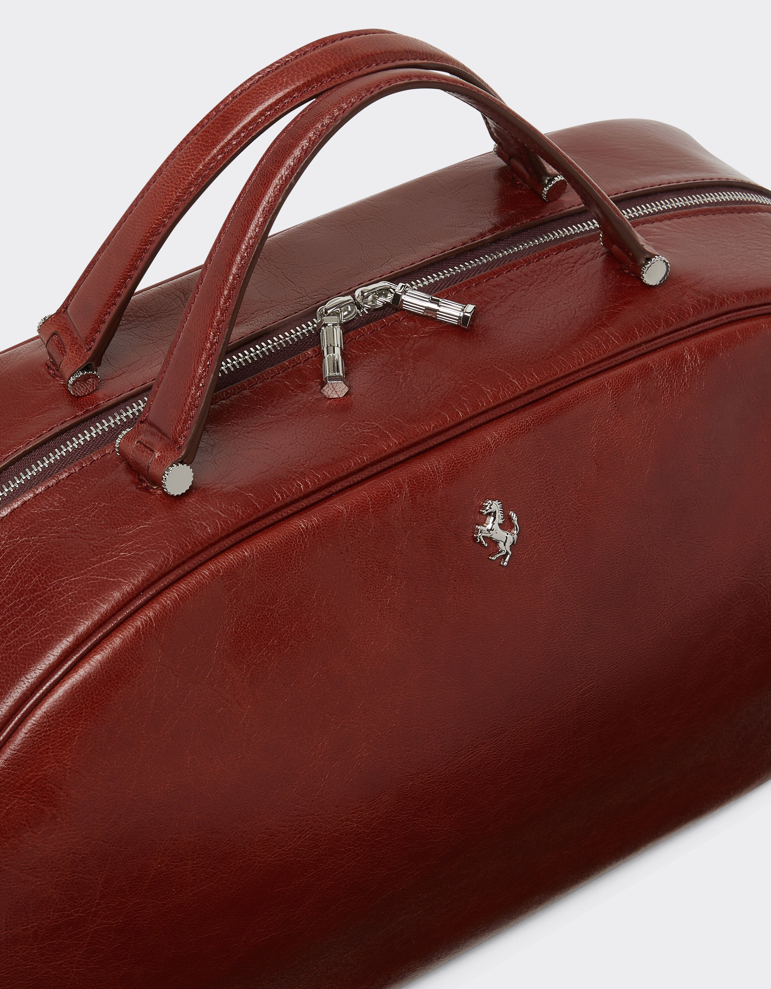 Ferrari The Ferrari Dino Bowling Bag Soft in glossy leather Fired Brick 51326f