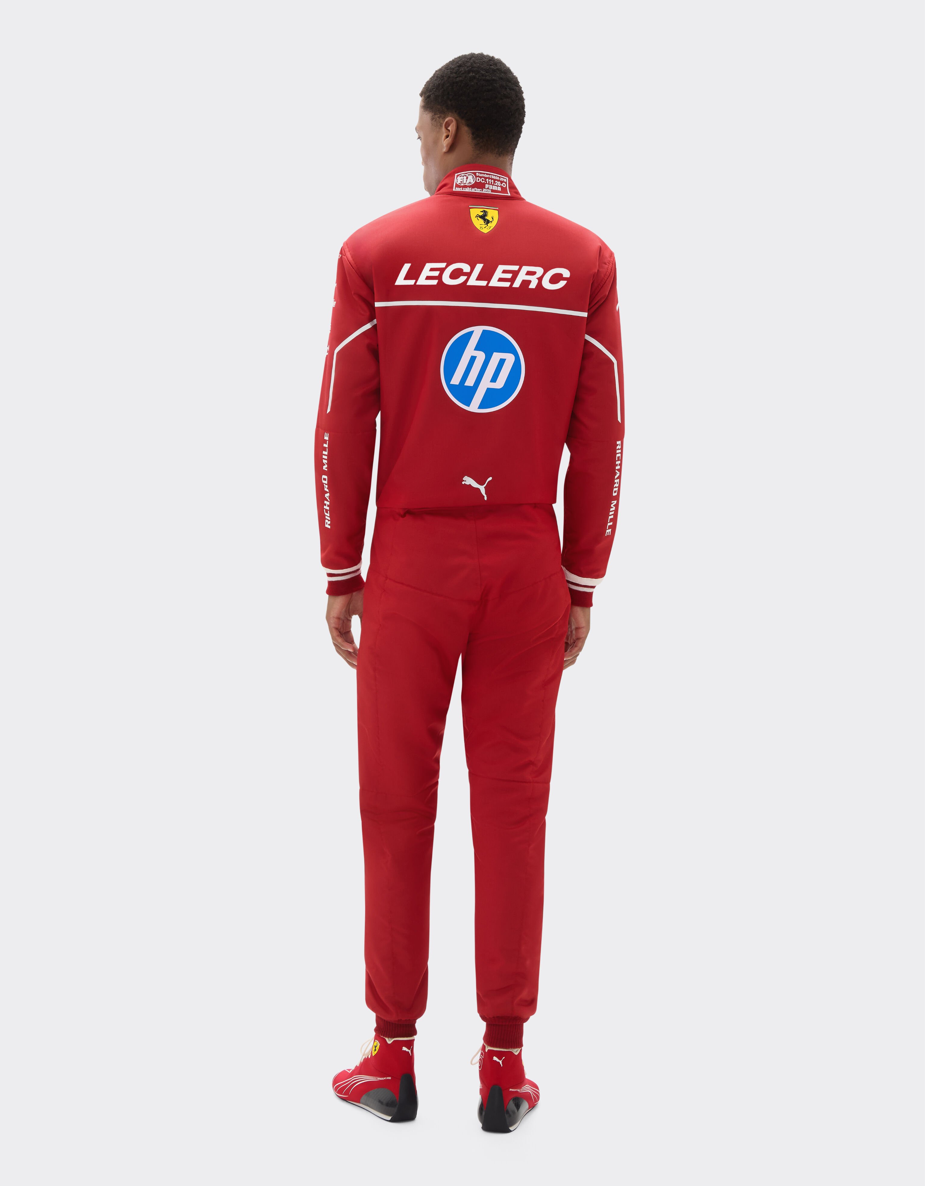 Ferrari Charles Leclerc Combinaison Puma pour la Scuderia Ferrari Rouge LA08Mf