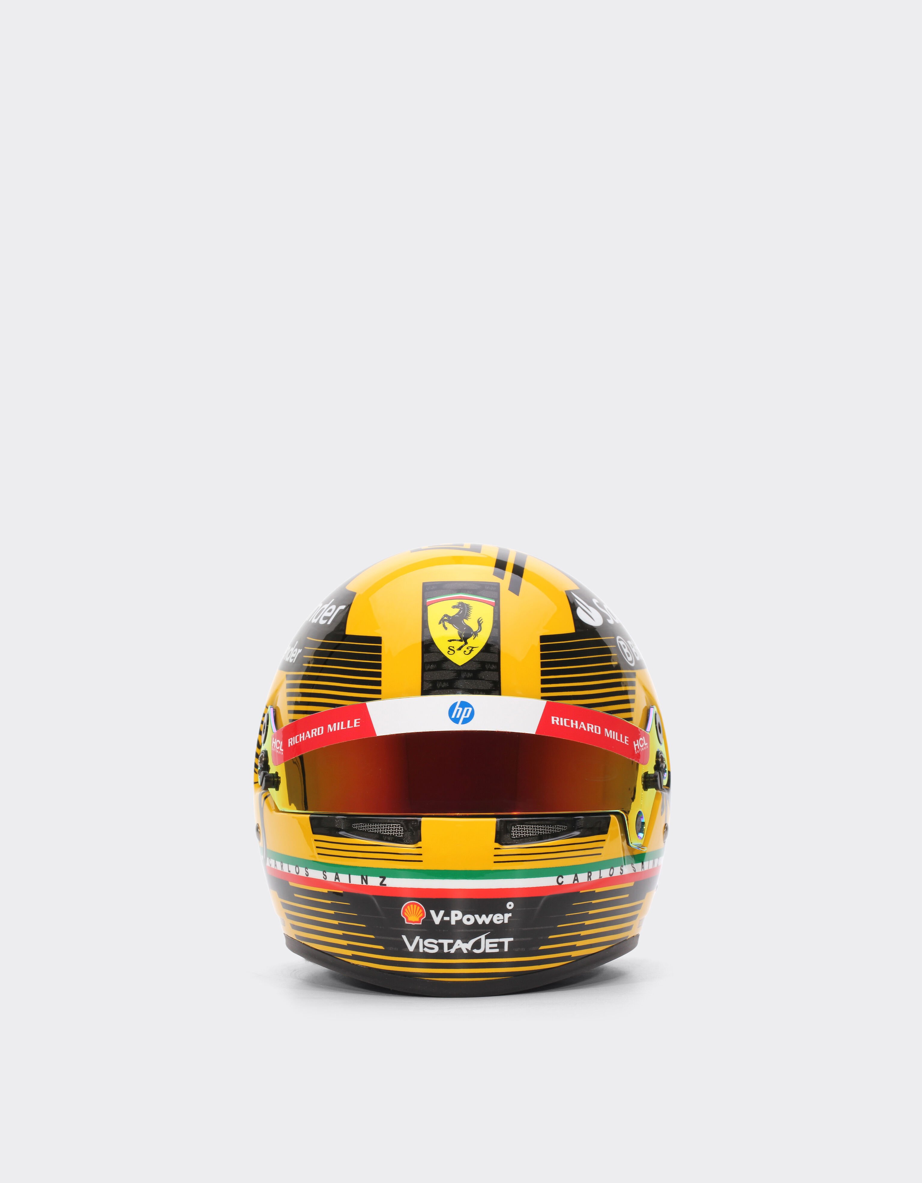 Ferrari Mini-casque Carlos Sainz Monza Special Edition 2024 à l'échelle 1/2 Jaune F1353f