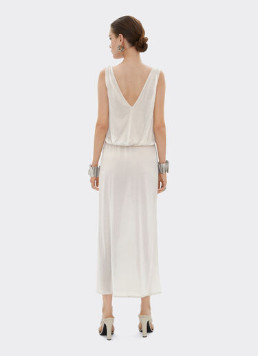 Ferrari Sleeveless dress in silk jersey Ecru 22174f