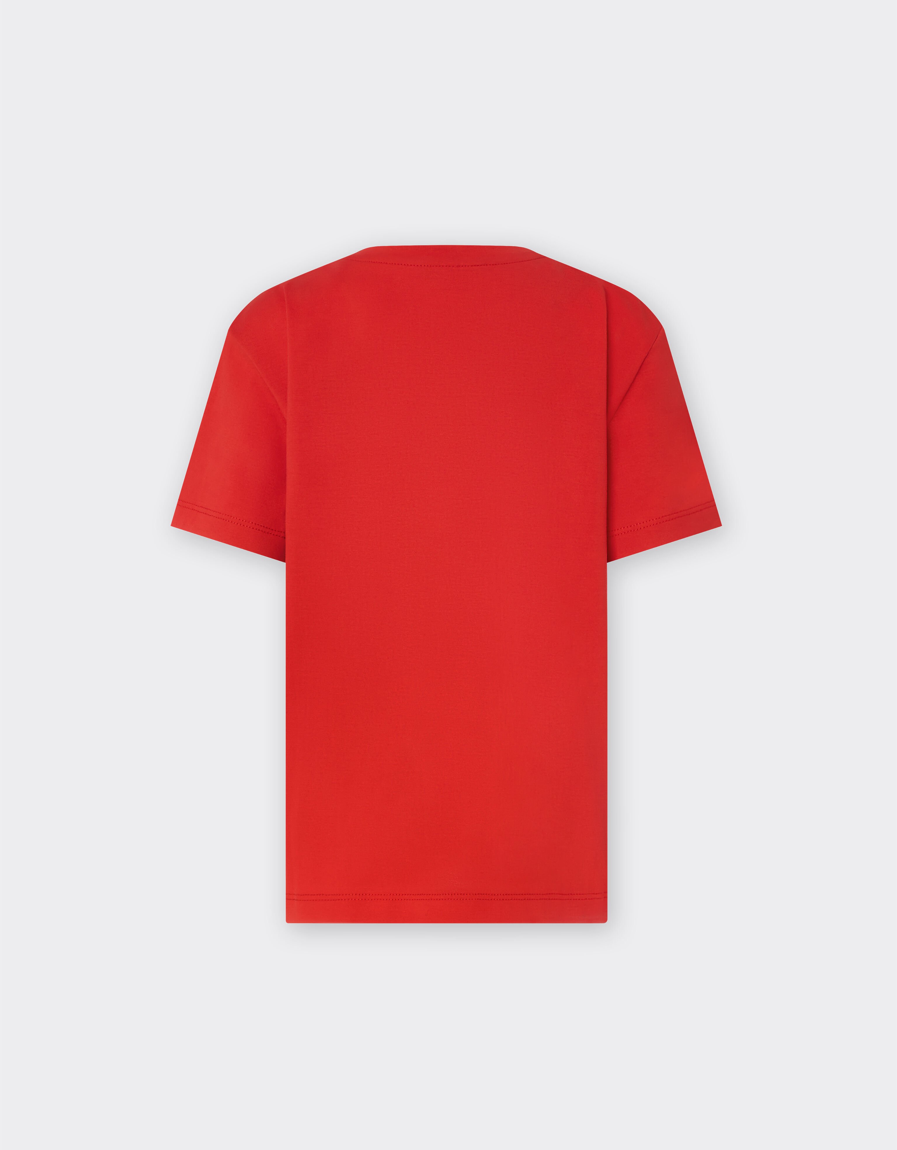 Ferrari T-shirt avec écusson Cheval cabré Rosso Corsa 48528fK