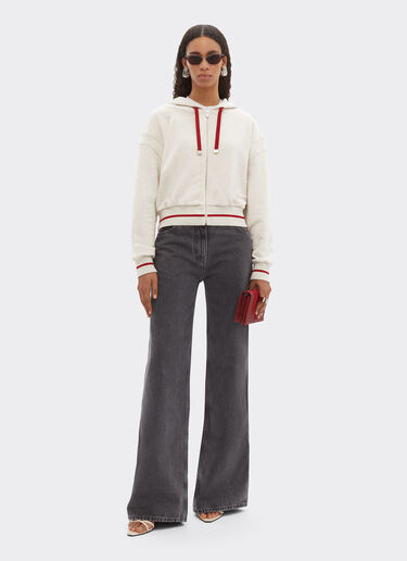 Ferrari Melange cotton sweatshirt Jute 50127f