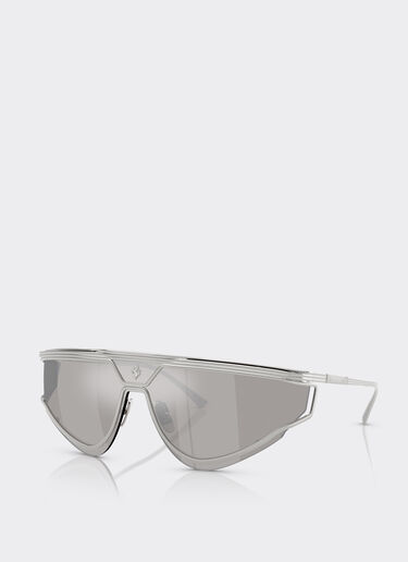 Ferrari Lunettes de soleil Ferrari Limited Edition en métal satiné avec monture argentée réfléchissante Argent F1579f