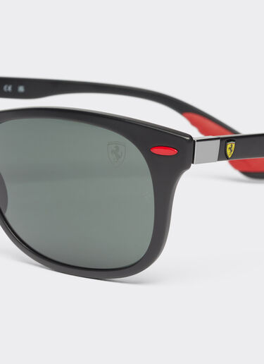 Ferrari Gafas de sol Ray-Ban para la Scuderia Ferrari 0RB4607M negras con lentes en verde oscuro Negro mate F1296f