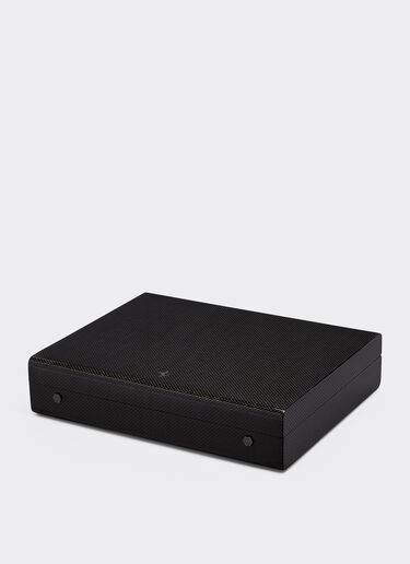 Ferrari 木质和碳纤维扑克礼盒套装 黑色 48588f