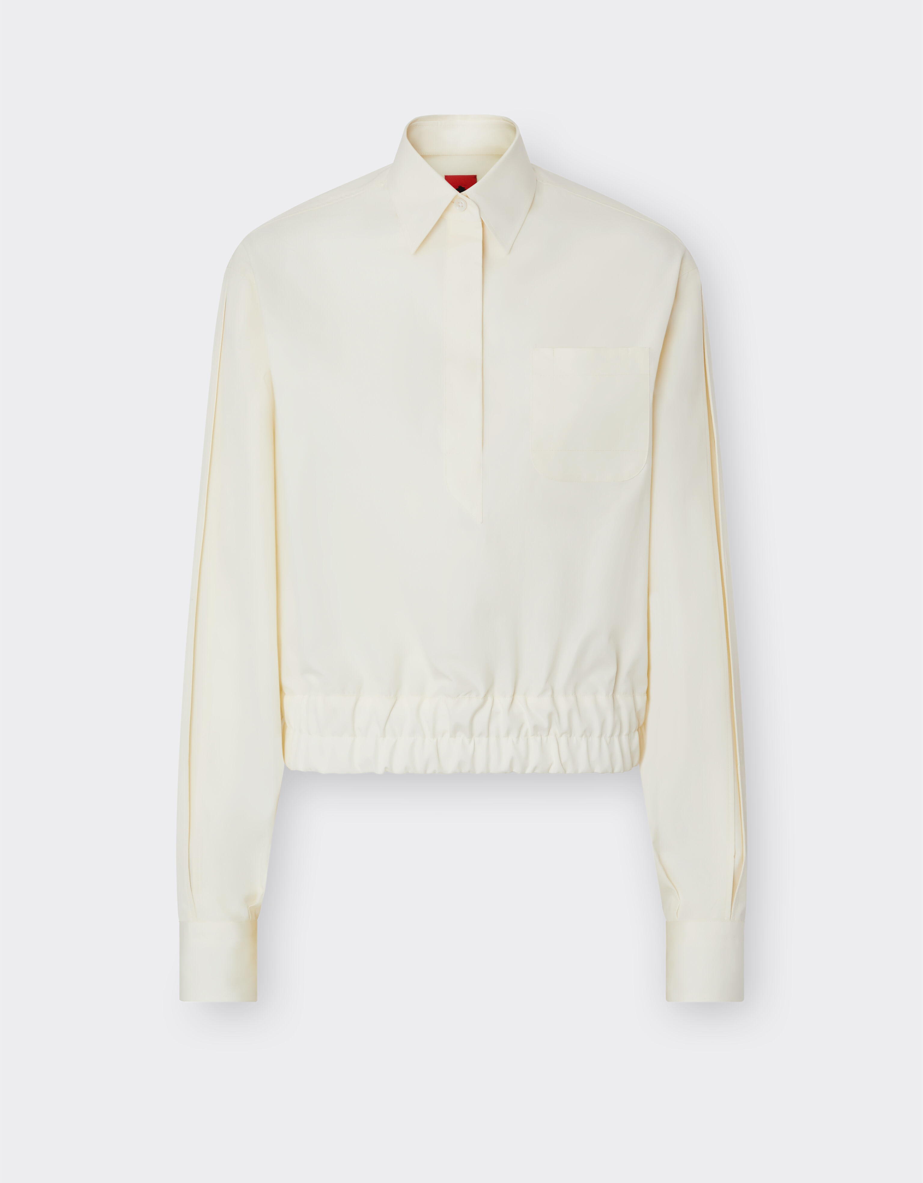 Ferrari Cotton shirt with 7X7 check motif Ivory 20941f