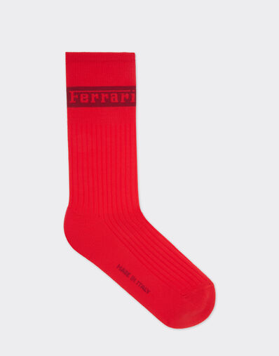 Ferrari Socks with contrast Ferrari maxi logo Navy 22314f