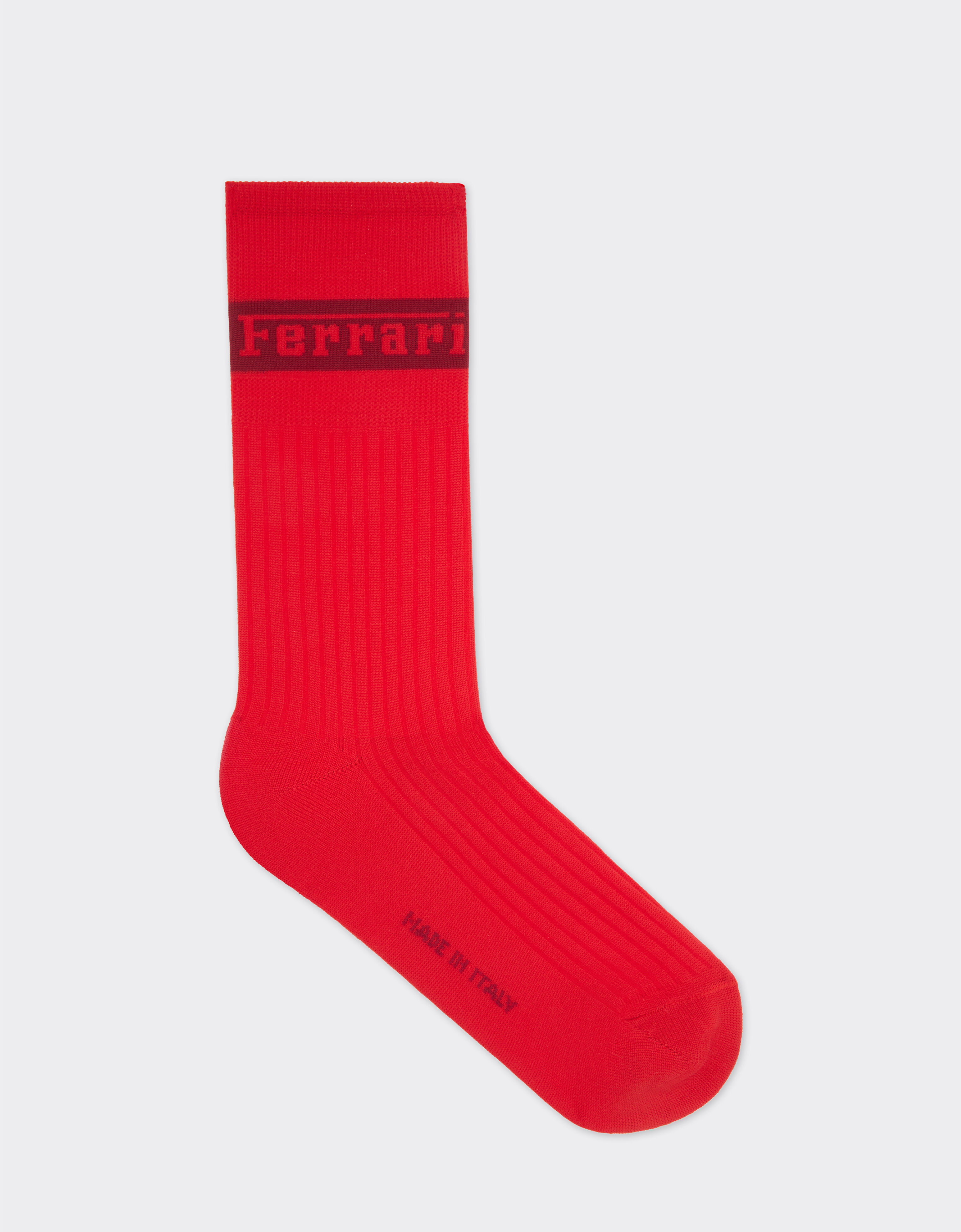 Ferrari Chaussettes avec grand logo Ferrari contrastant Rosso Dino 20740f