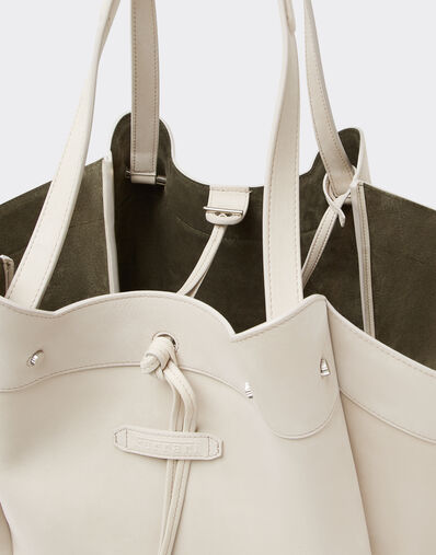 Ferrari Large tote bag in nubuck leather Ecru 22298f