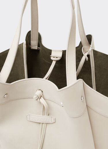 Ferrari Large tote bag in nubuck leather Ecru 22298f
