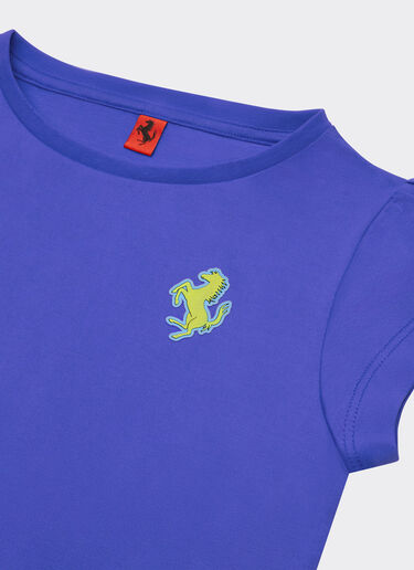 Ferrari Cotton top with Prancing Horse patch Antique Blue 48522fK