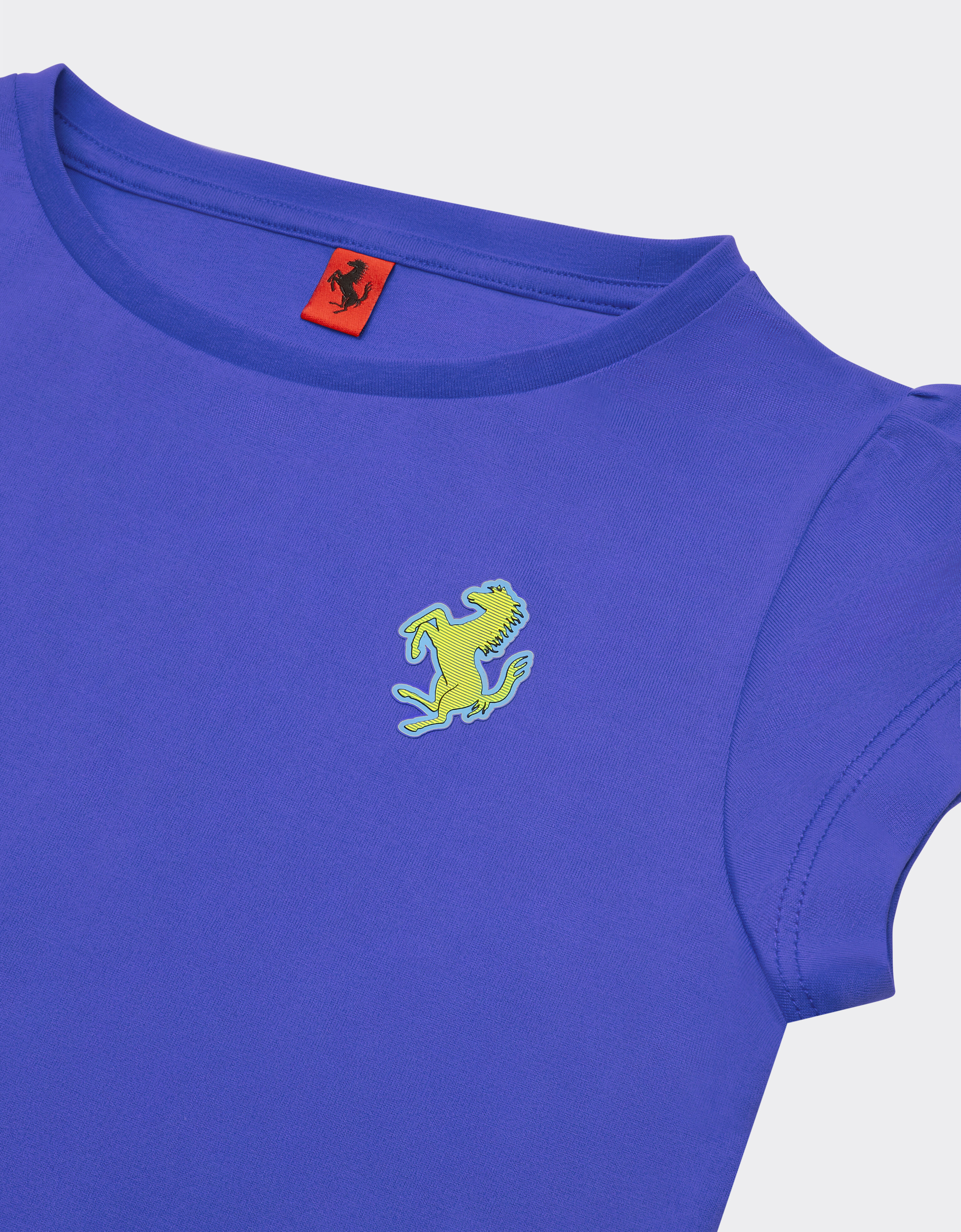 Ferrari Cotton top with Prancing Horse patch Antique Blue 48522fK