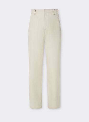 Ferrari Chinos in recycled cotton-blend twill Ecru 21892f