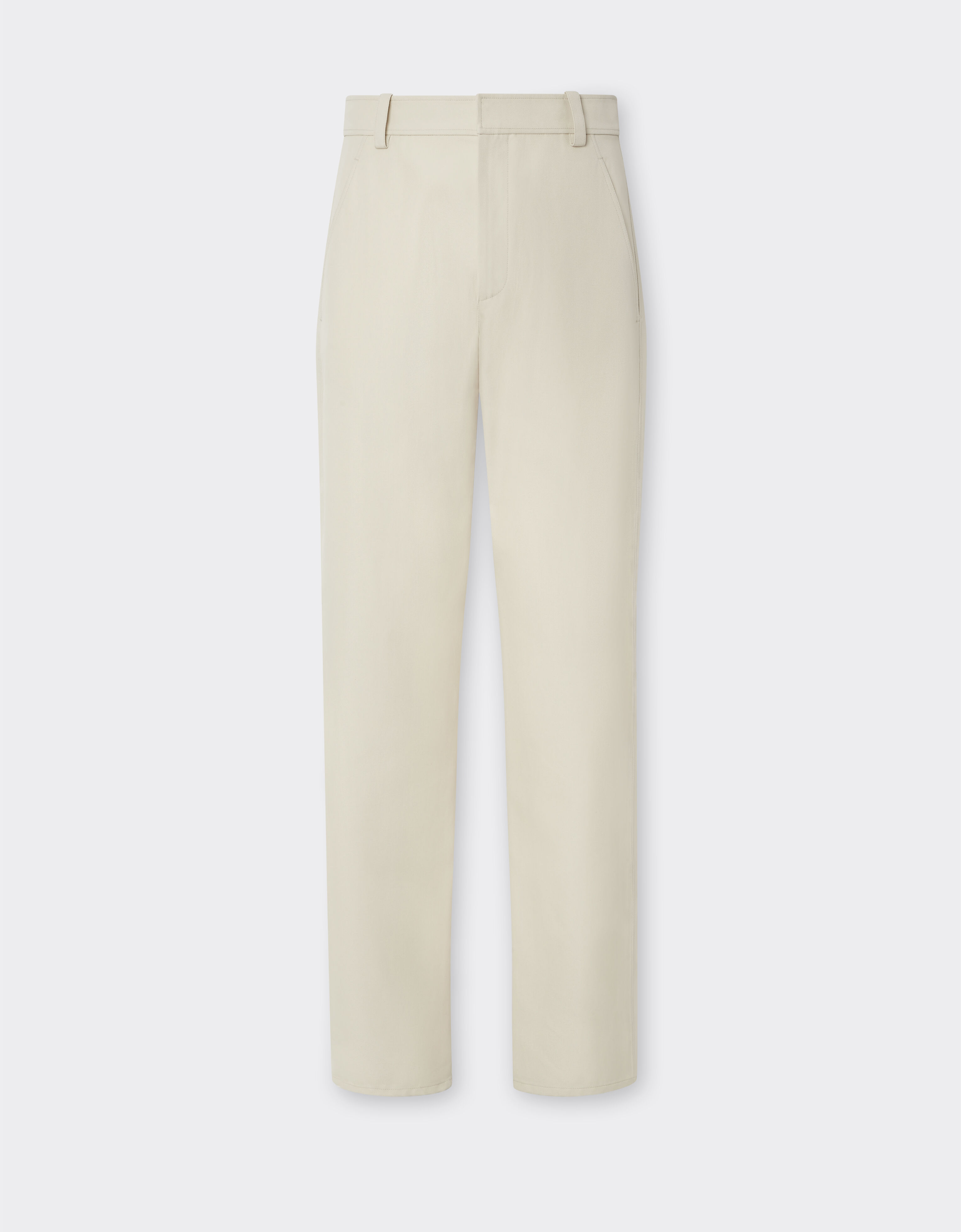 Ferrari Chinos in recycled cotton-blend twill Ecru 21892f