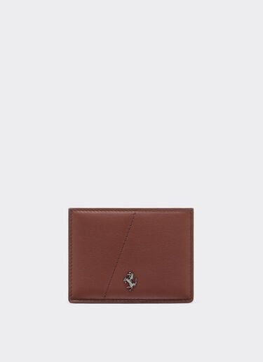 Kartenetui aus Leder mit diagonaler Naht Ferrari Kartenetui aus Leder mit diagonaler Naht Espresso 49220f