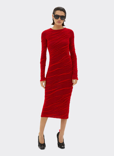 Ferrari Knitted longuette dress Rosso Dino 21032f