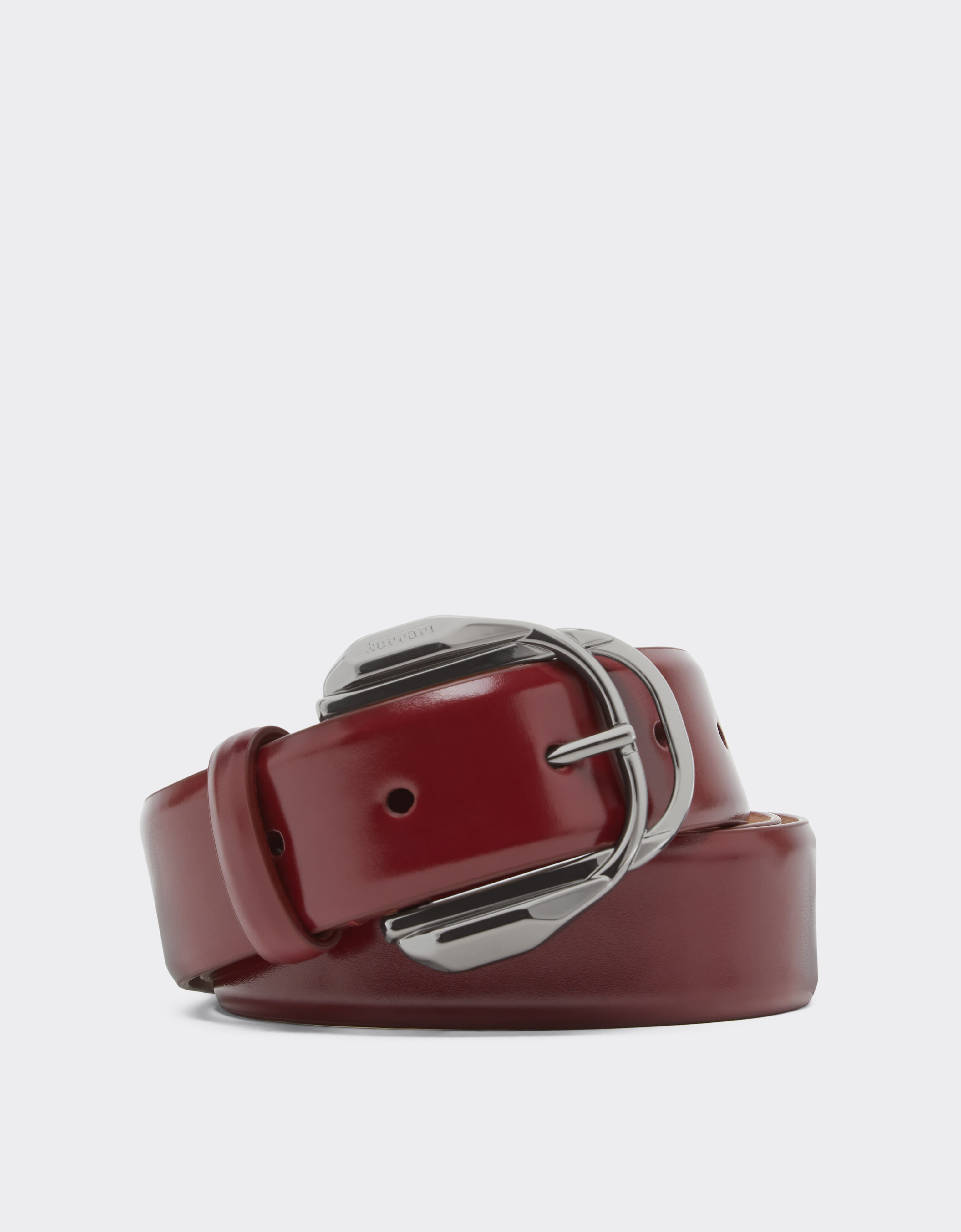 Ferrari Shiny leather belt Cherry 49264f