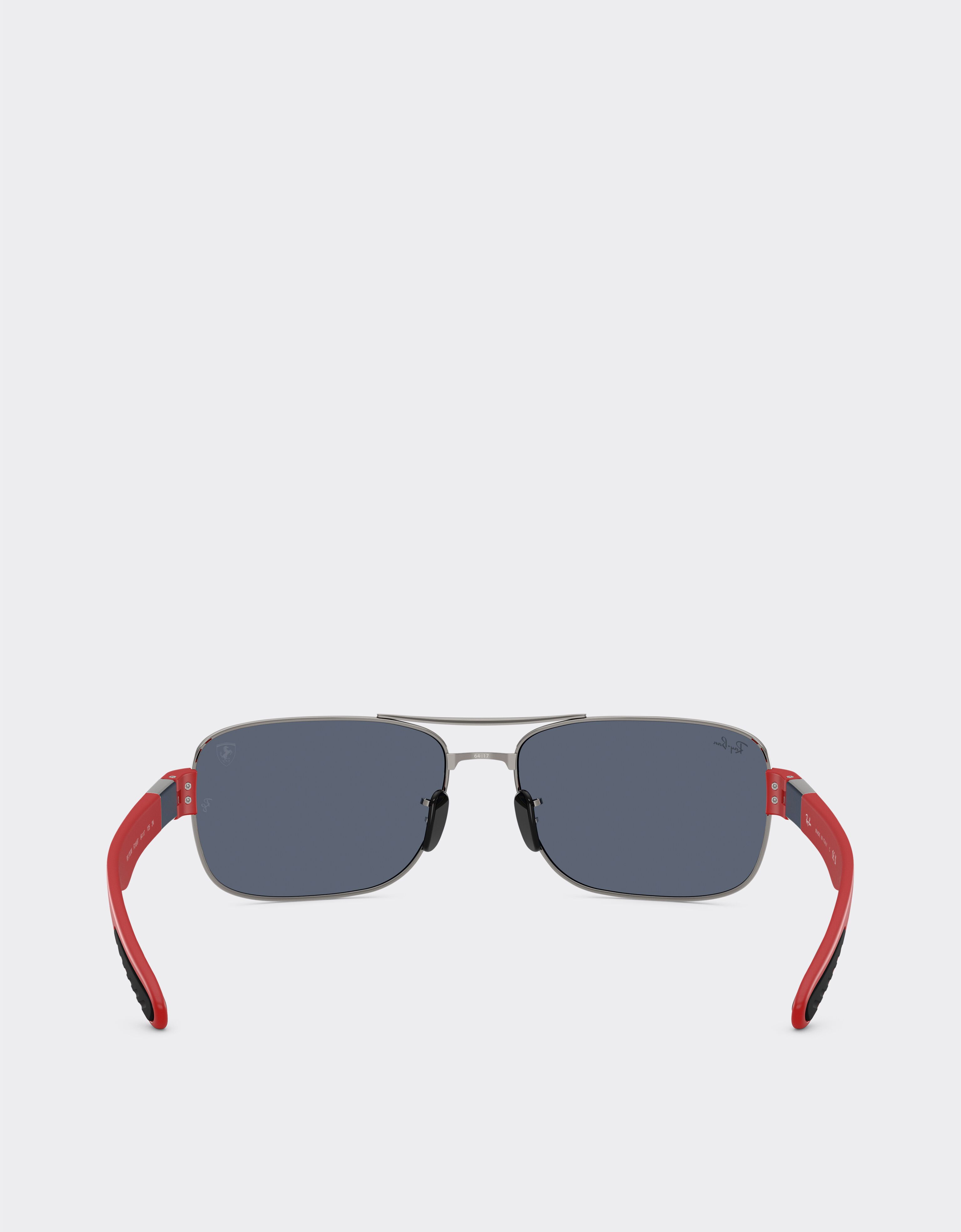Ferrari Ray-Ban for Scuderia Ferrari RB3763M in metallo canna di fucile e plastica rossa con lenti grigio scuro Ingrid LA01If