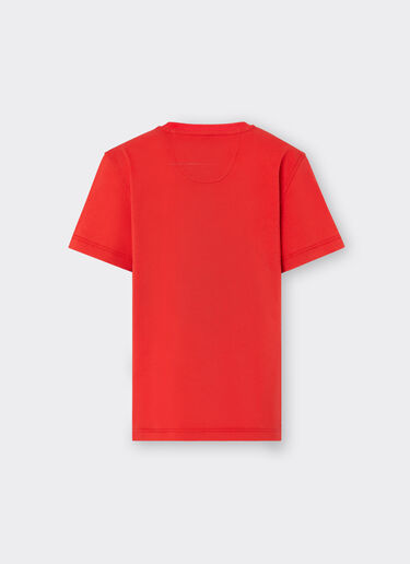 Ferrari T-shirt in cotone con logo Ferrari Rosso Corsa 20162fK