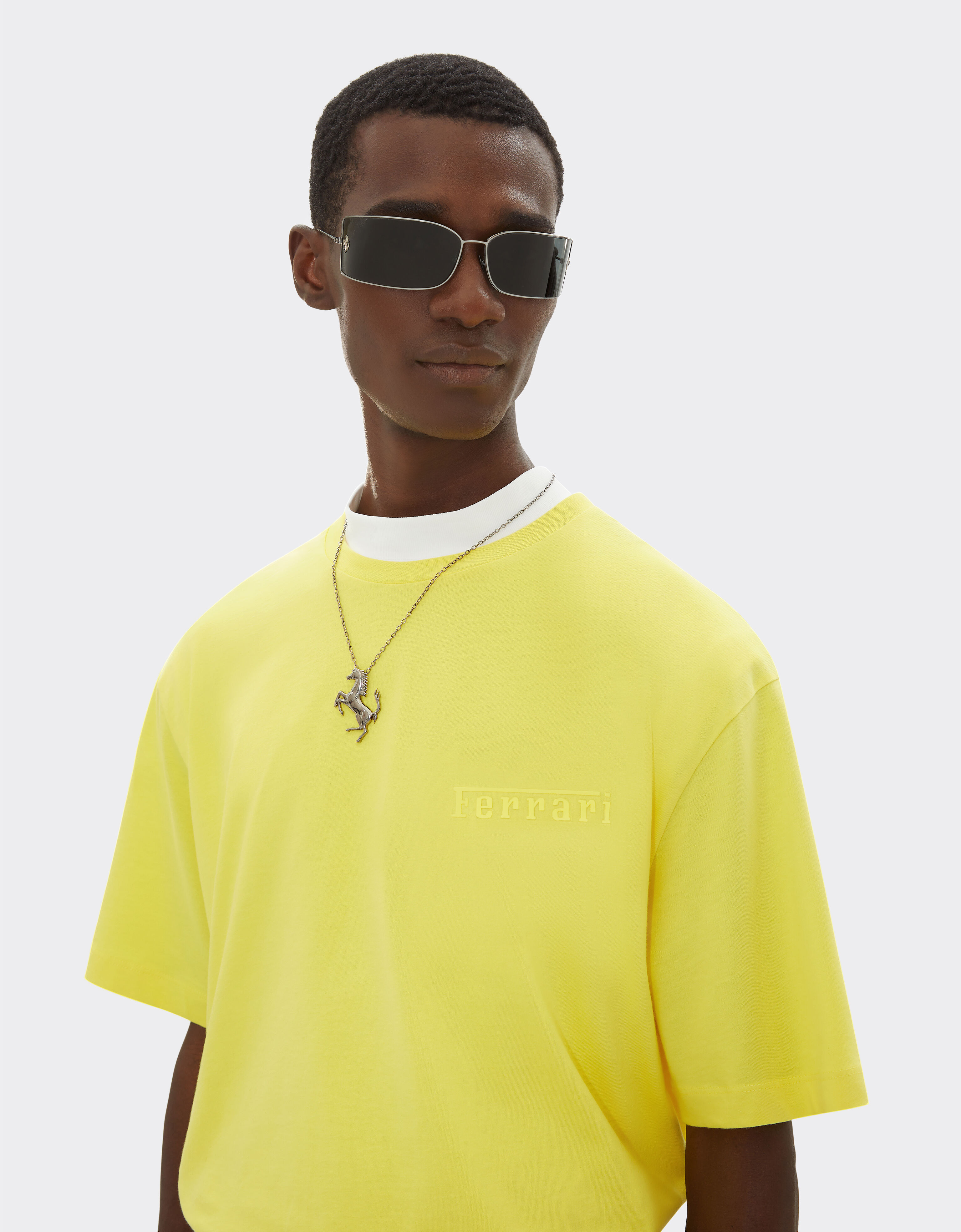 Ferrari 法拉利徽标棉质 T 恤 Giallo Modena 黄色 48114f