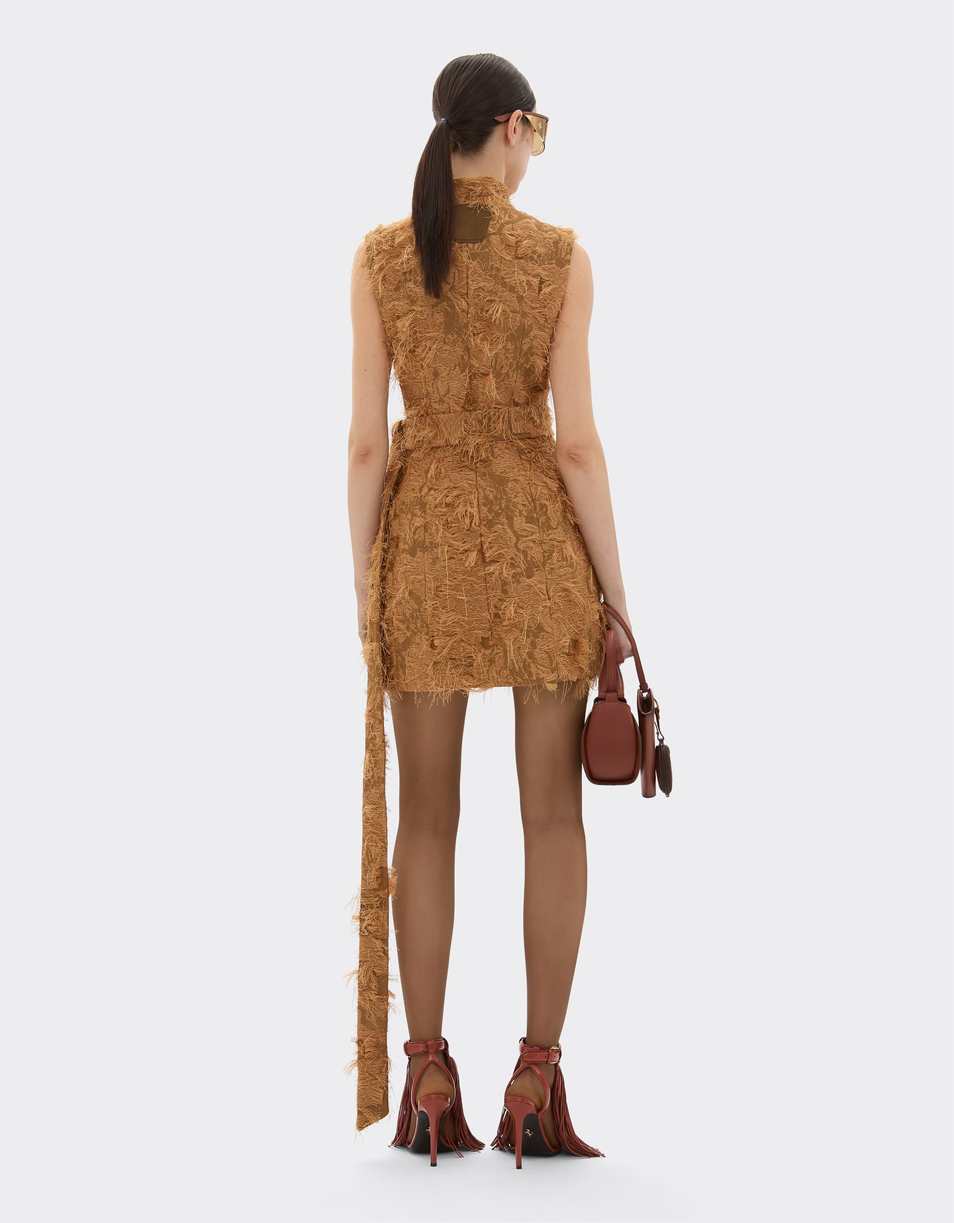 Ferrari Short dress in fil coupé Camel 49837f