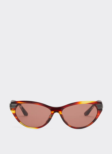 Ferrari Gafas de sol Ferrari de acetato marrón a rayas con cristales marrones Marrón LA0EYf