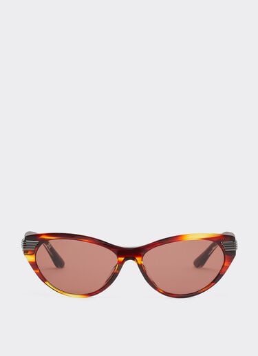 Gafas de sol Ferrari de acetato marrón a rayas con cristales marrones Ferrari Gafas de sol Ferrari de acetato marrón a rayas con cristales marrones Marrón LA0EYf