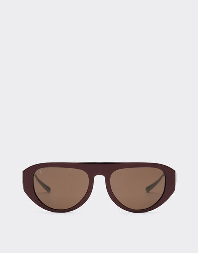 Ferrari Ferrari sunglasses in iridescent burgundy acetate with brown lens Burgundy F1550f