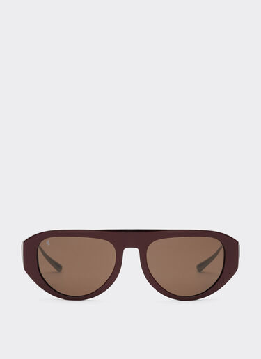 Ferrari Ferrari sunglasses in iridescent burgundy acetate with brown lens Burgundy F1550f