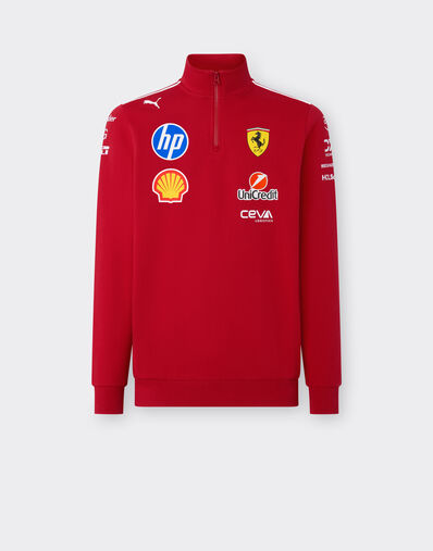 Ferrari Puma for Scuderia Ferrari HP 2025 zipped sweatshirt Red LA033f