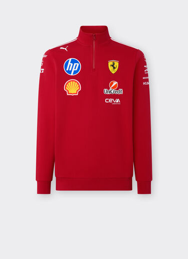 Ferrari 2025 Felpa con zip Team Puma per Scuderia Ferrari HP Cherry LA022f