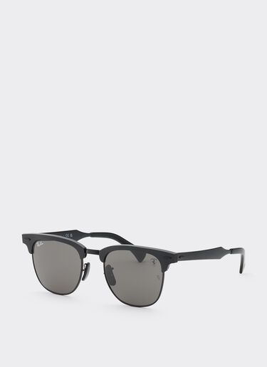 Ferrari Ray-Ban für Scuderia Ferrari RB3807M in schwarzem Metall mit dunkelgrauen Gläsern Schwarz F1512f